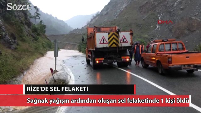 Rize'de heyelan bir ölü