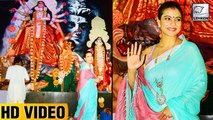 Kajol Seeks Blessings At Durga Pooja For Navratri