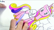 MLP coloring book My little pony coloring pages for kids Princess Cadance and Shining Armor