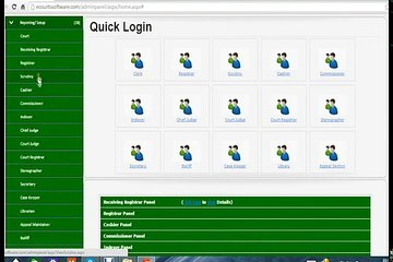 eCourt and eFiling Software Demo Admin Panel