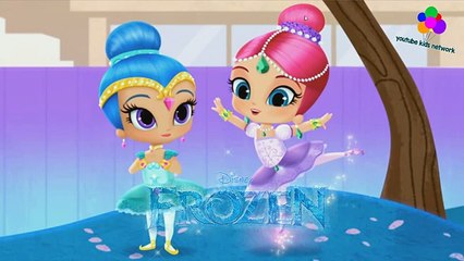Shimmer and Shine Color Episode With Frozen Elsa and Anna