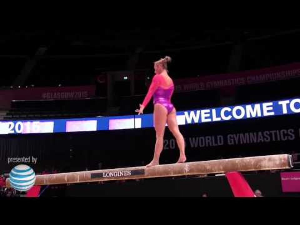 Brenna Dowell - Beam - 2015 World Championships - Podium Training