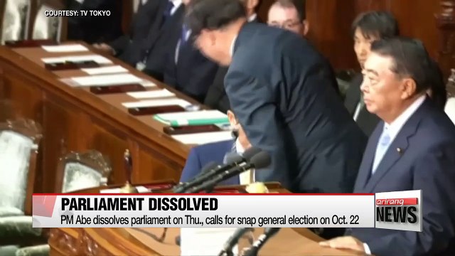 Japan's PM dissolves lower house and calls snap election