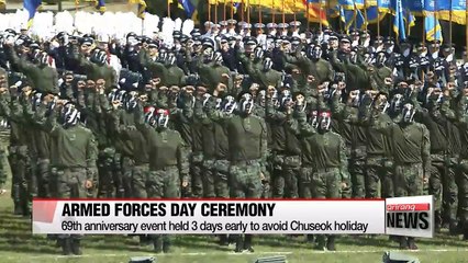 South Korea shows off military hardware in Armed Forces Day ceremony... with one eye on North Korea
