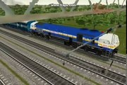 (MSTS) Train Simulator Indian Railways - WDP4D arriving Ghaziabad