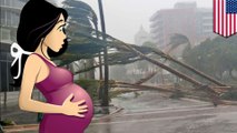 ハリケーン襲来中　一人で自宅出産した妊婦