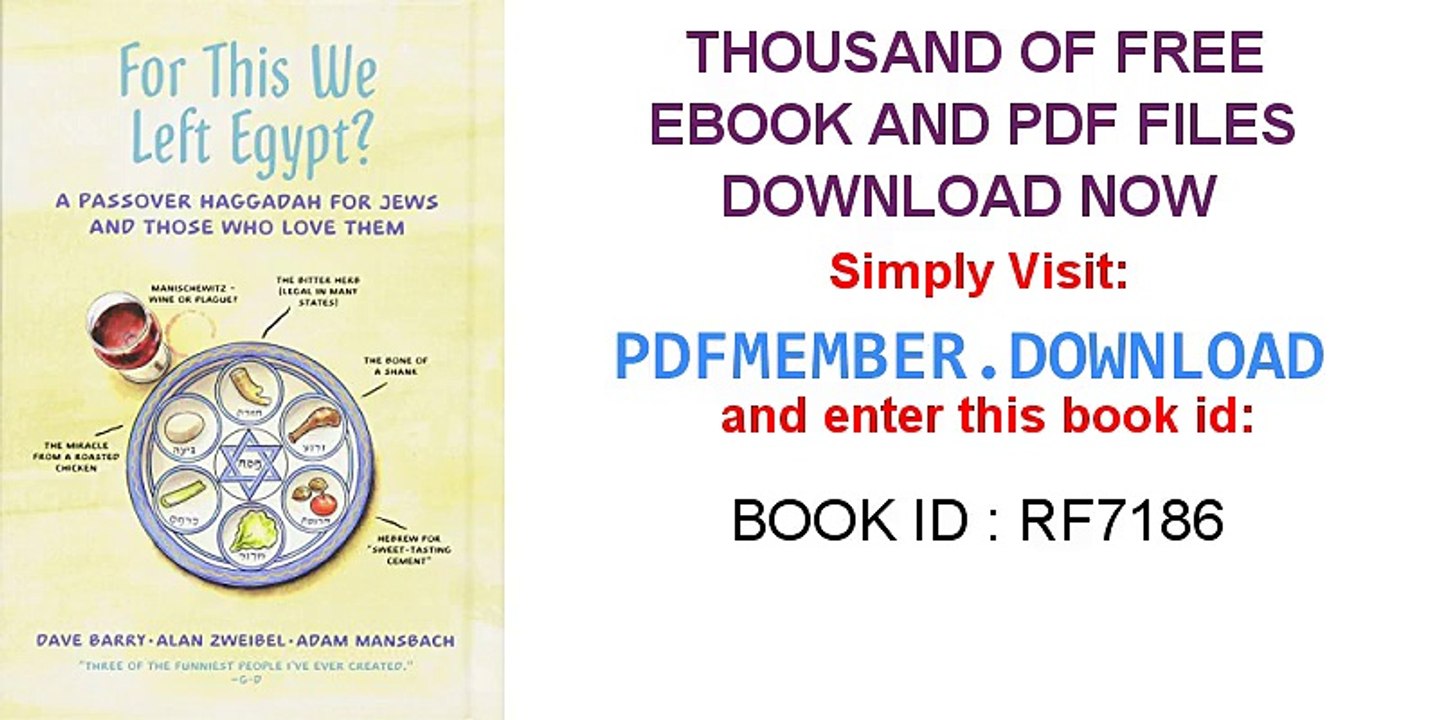 [PDF] For This We Left Egypt_ [D0WNLO4D]
