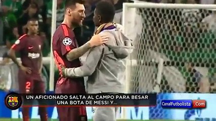 Un fan de Messi embrasse ses chaussures en plein match !