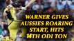 India vs Australia 4th Odi : David Warner hits 1st ODI ton in India | Oneindia News