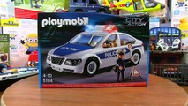 Playmobil Police Car Toy with Flashing Emergency Lights 5184 - Police Rescue Toys