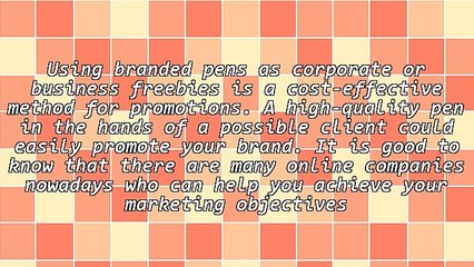 Use Branded Pens to Market Your Company or Business