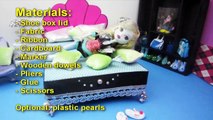 How to make a Doll Bed for Lagoona Blue - Monster High Tutorial - simplekidscrafts