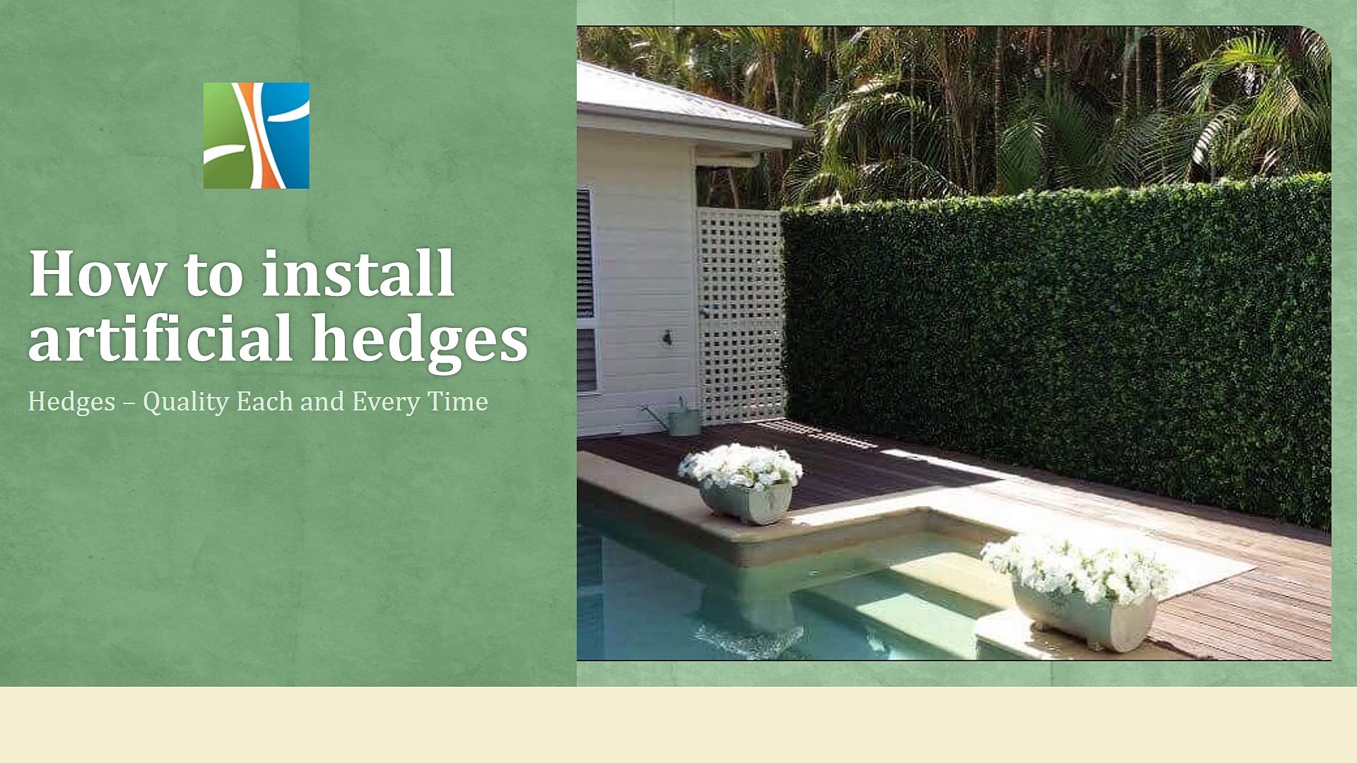 How To Install Artificial Hedges Designer Plants Video Dailymotion