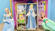 Magnet Dolls with Disney Frozen Elsa and Anna Dolls Dressing Up Cinderella and Little Mermaid Ariel