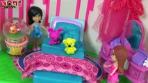 ALMOCINHO NA CASA DA POLLY MINI BONECA BRINCANDO DE CASINHA NOVELINHA