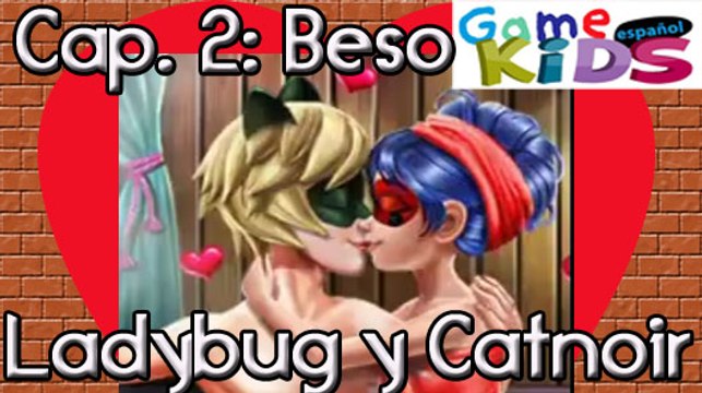 Ladybug besa a Catnoir. Las Aventuras de Prodigiosa: Juego Miraculous
