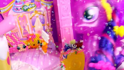 MLP Pinkie Pie Poppin Jumpscare Pop Out Cake Game with My Little Pony Twilight + Queen Elsa