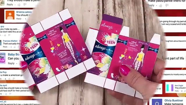 DIY American Girl Doll Tampons & Pads