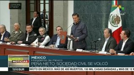 Peña Nieto: Sociedad civil se volcó a ayudar a afectados del sismo