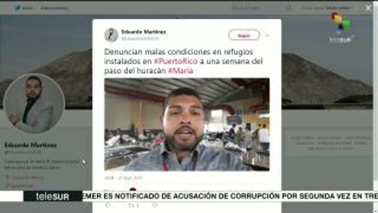Puerto Rico: damnificados denuncian malas condiciones en refugios