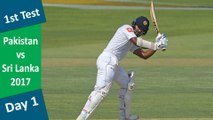 Pakistan v SriLanka | 1st Test | Day 1 | 28 Sep 17 | Dimuth Karunaratne & Dinesh Chandimal Hits Fifty | Highlights