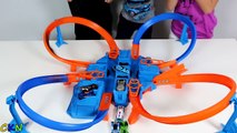 Mattel Hot Wheels Criss Cross Crash Boosted Trackset Unboxing Playing Superhero Race Battle Ckn Toys