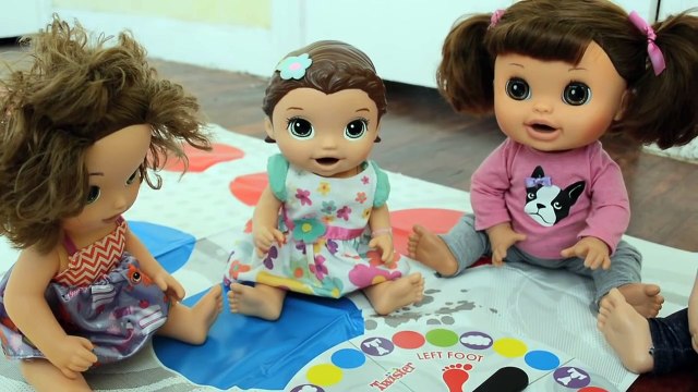 Baby Alive Plays Twister & FIGHT! Part 1 - Naughty Baby Alive Molly Fights With Friends!
