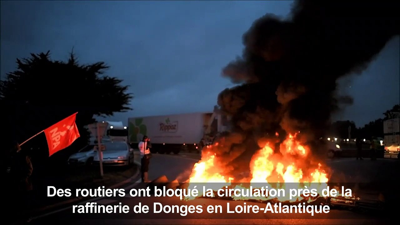 La raffinerie de Donges bloquée par les routiers