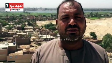 اليوم السابع يرصد تشققات وتصدعات صخور المنطقة الجبلية والأهالى يصرون على العيش أسفلها