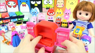 Hello Kitty refrigerator toy 뽀로로 와 헬로키티 미니 냉장고와 겨울왕국 콩순이 장난감 ハローキティ 冷蔵庫のおもちゃ