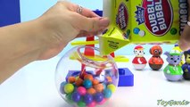Gumball Machine with Paw Patrol Weeble Wobbles LEARN Colors