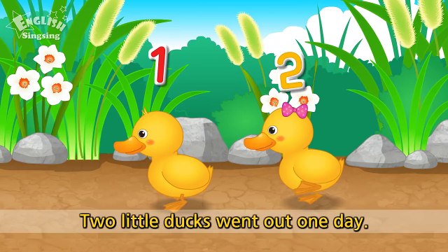 Five Little Ducks - Number song - One Two Three Four Five - Nursery Rhyme - Kids song with lyrics