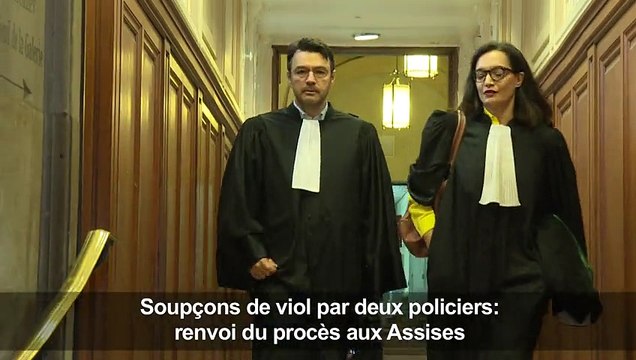 Soupçons de viol par 2 policiers: renvoi du procès aux Assises