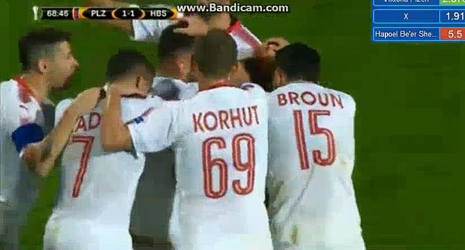 Anthony Nwakaeme Goal HD - Viktoria Plzan 1-1 Hapoel Be'er Sheva 28.09.2017