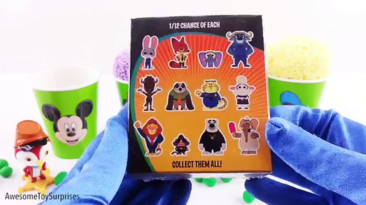 Learn Colors Mickey Mouse and Friends Clay Foam Surprise Eggs Play-Doh Dippin Dots Toy Surprises!