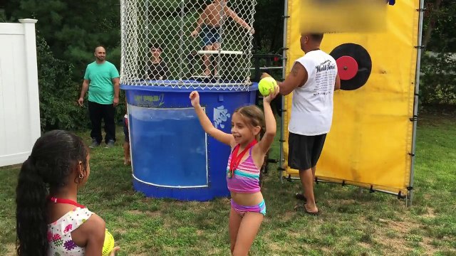 Screaming Ecstatic Kids | Dunk a Kid in the Tank | Boys vs Girls Challenge