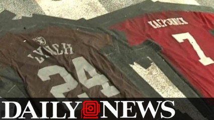 Bar owner criticized for making ‘racist’ doormat with NFL jerseys