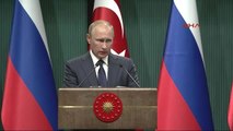 Cumhurbaşkanı Erdoğan Rusya Devlet Başkanı Putin ile Ortak Basın Toplantısı Düzenledi -2