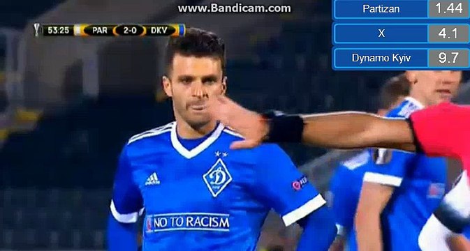 Junior Moraes Penalty GOAL - Partizan 2-1 Dynamo Kyiv - 28.09.2017