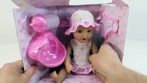 Baby Doll Potty Training Eats Food and Drinks and Poops and Pees on Toilet