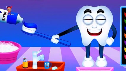 Learn Colors Painting Brush for Kids Easy Colors to Remember Pictures of Teaching Color Teeth Video