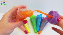 Learn Colors Clay Slime Surprise Toys Kinder, Minion, Helo Kitty, Smeshariki, Panda Kung Fu
