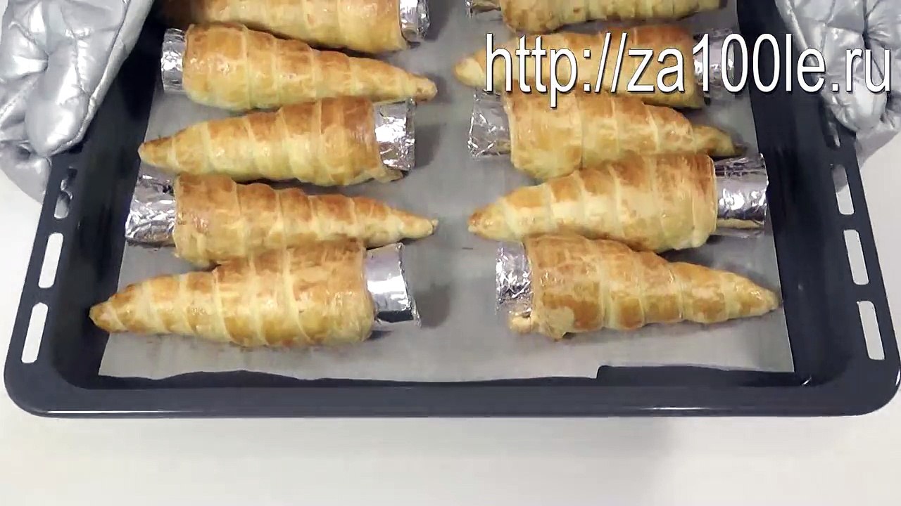 Слоеные трубочки с белковым заварным кремом - Наталья Ким