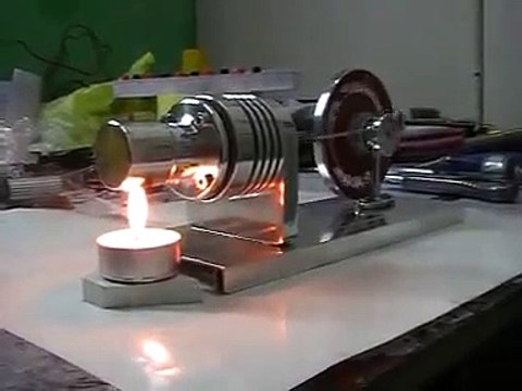 ГЕНЕРАТОР ЭЛЕКТРИЧЕСТВА САМОДЕЛЬНЫЙ ДВИГАТЕЛЬ СТИРЛИНГА STIRLING ENGINE ( ИГОРЬ БЕЛЕЦКИЙ )