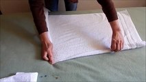 Towel folding turkey or bird, towel folding tutorial, towel animal, towel folding creativity.