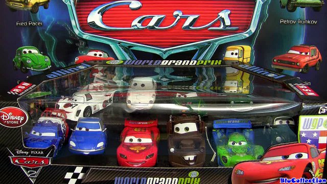 Disney Cars 5 Racers + 5 Pit Crew Chiefs Bruno Motoreau diecast Pixar Raoul Caroule cars2