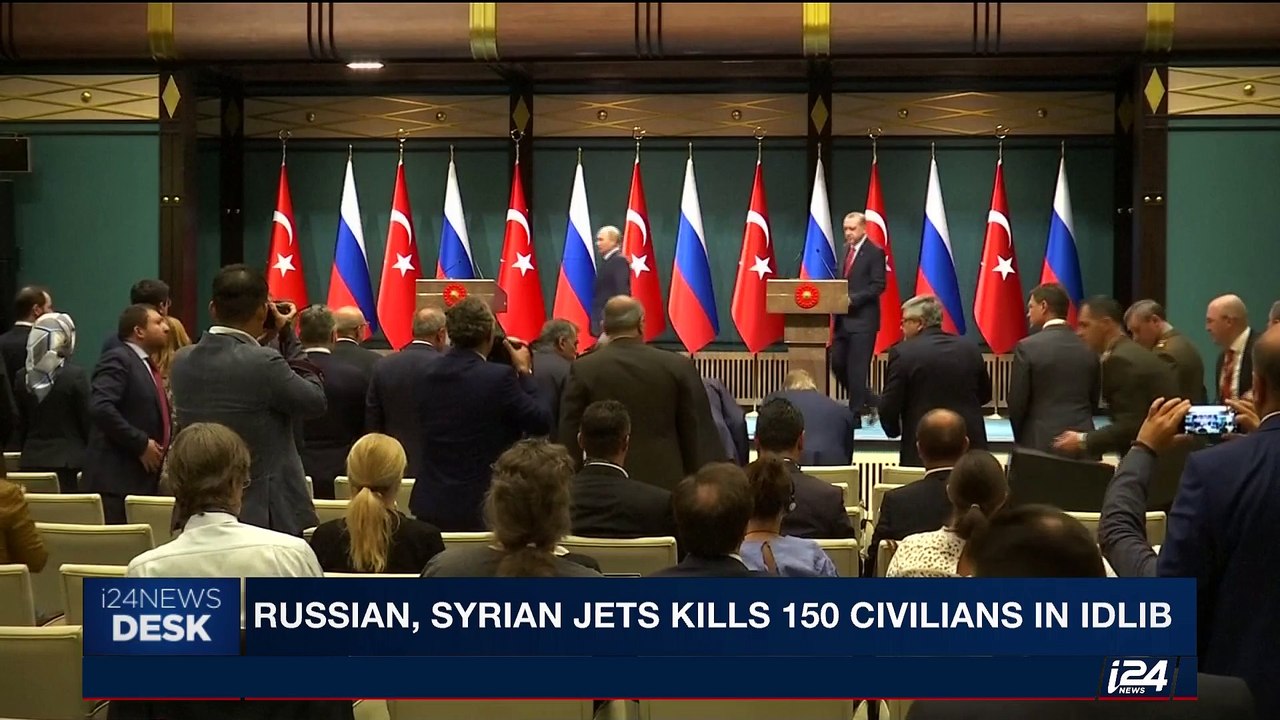 i24NEWS DESK | Russian, Syrian jets kills 150 civilians in Idlib | Thursday, September 28th 2017
