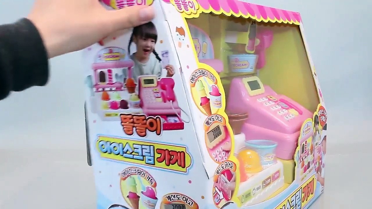 Ice Cream Cash Register Shop Market Pororo Play Doh Toy Surprise Eggs Toys-PouzR9HzbW0