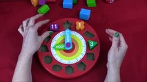 Number Clock - Lets Count and Learn Shapes, Colors and Numbers with Melissa and Doug Wooden Puzzle
