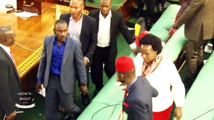 BOBI WINE PUNCHES SFC ' FIGHT IN PARLIAMENT